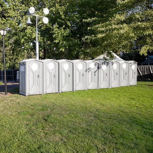 we provide frequent cleaning and maintenance services throughout the duration of your event to ensure that our special event porta potties remain clean and sanitary